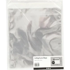 Cellofanpåsar, H: 16 cm, B: 16 cm, tjocklek 25 my, 20 st./ 1 förp.