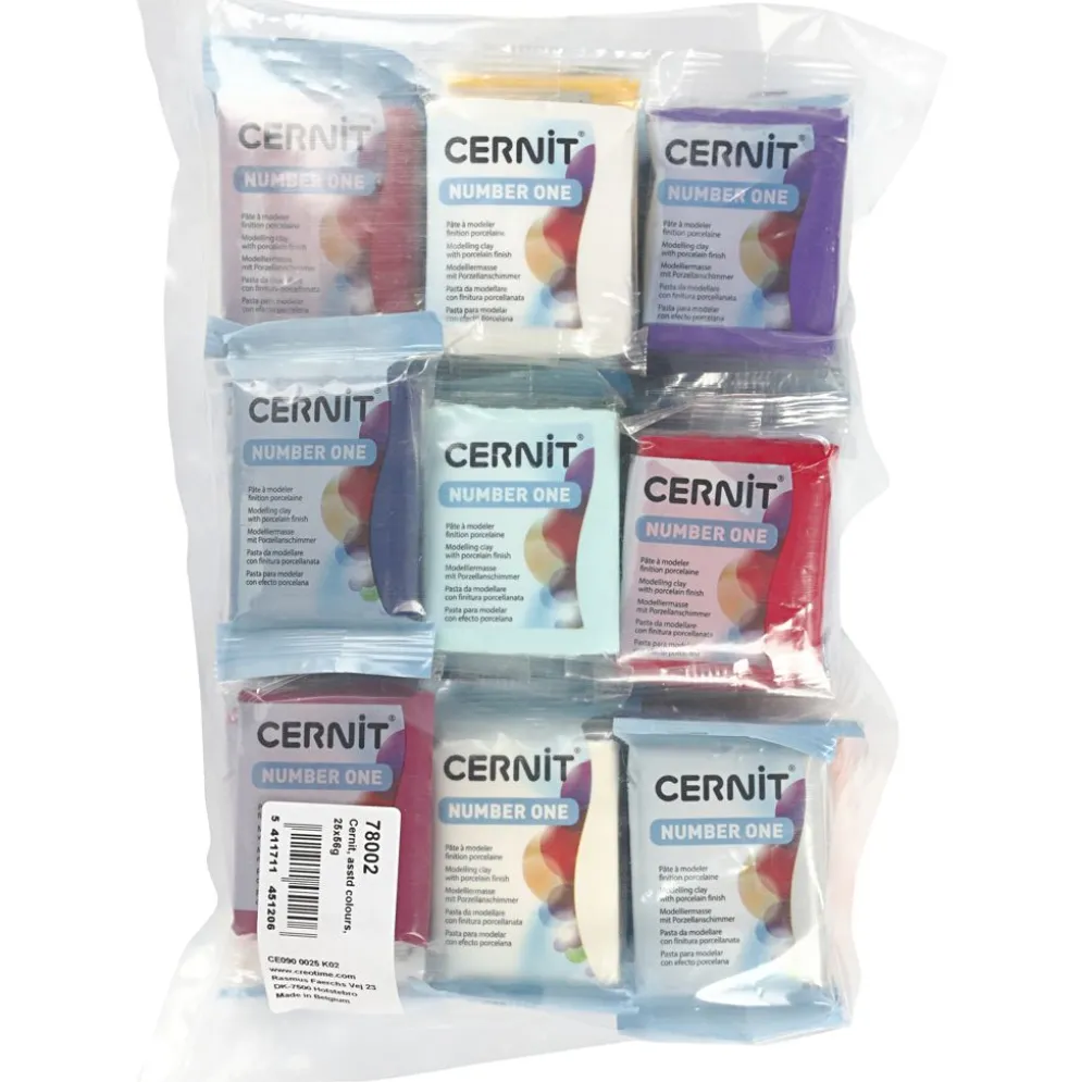 Cernit, Innehållet kan variera , mixade färger, 25x56 g/ 1 förp.
