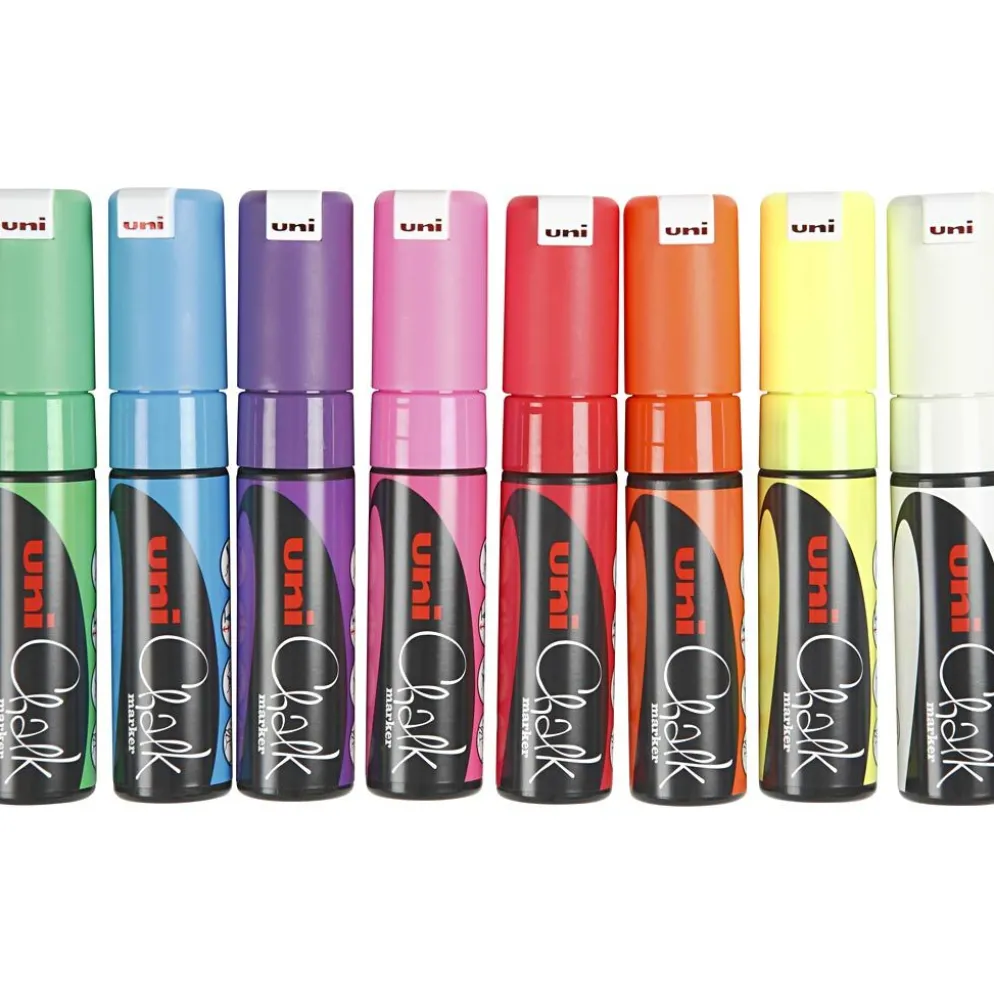 Chalk Marker, spets 8 mm, mixade färger, 8 st./ 1 förp.