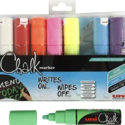 Chalk Marker, spets 8 mm, mixade färger, 8 st./ 1 förp.