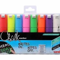 Chalk Marker, spets 8 mm, mixade färger, 8 st./ 1 förp.