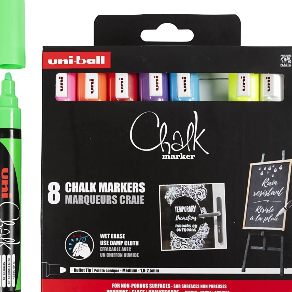 Chalk Marker, spets 1,8-2,5 mm, 8 st./ 1 förp.