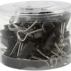 Clips, B: 19 mm, svart, 40 st./ 1 förp.