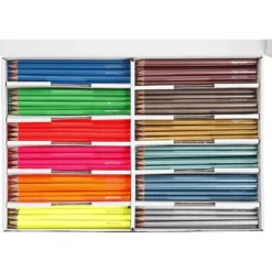Colortime Färgblyerts, L: 17,45 cm, kärna 3 mm, metallicfärger, neonfärger, 144 st./ 1 förp.