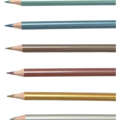 Colortime Färgblyerts, L: 17,45 cm, kärna 3 mm, metallicfärger, 6 st./ 1 förp.