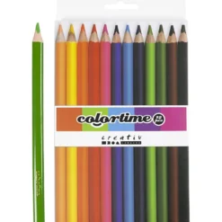 Colortime Färgpennor, L: 17,45 cm, kärna 5 mm, JUMBO, mixade färger, 12 st./ 1 förp.