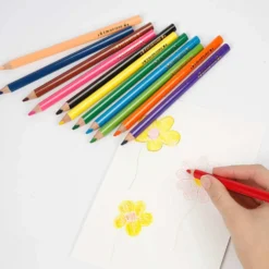 Colortime Färgpennor, L: 17,45 cm, kärna 5 mm, JUMBO, mixade färger, 12 st./ 1 förp.