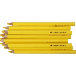 Colortime Färgpennor, L: 17,45 cm, kärna 5 mm, JUMBO, gul, 12 st./ 1 förp.