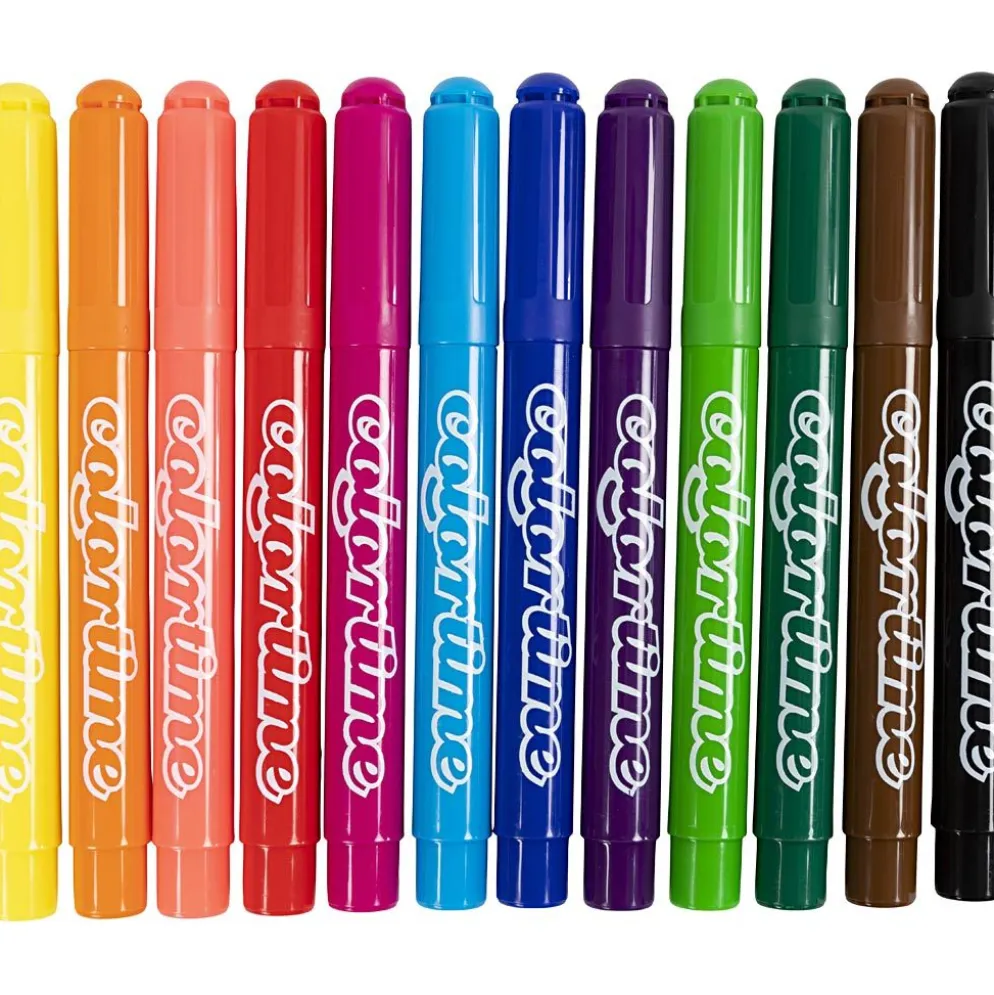Colortime-pennor, spets 5 mm, standardfärger, 12 st./ 1 förp.