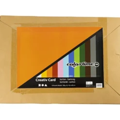 Creativ kartong, A2, ark 420x594 mm, 180 g, mixade färger, 120 mix. ark/ 1 förp.