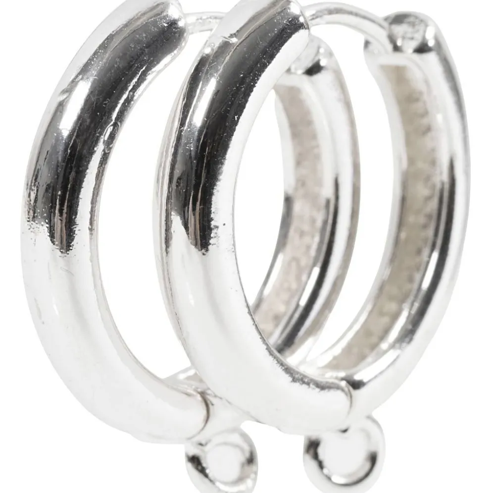 Creoler, Dia. 15 mm, tjocklek 3 mm, försilvrad, 2x2 par/ 1 förp.