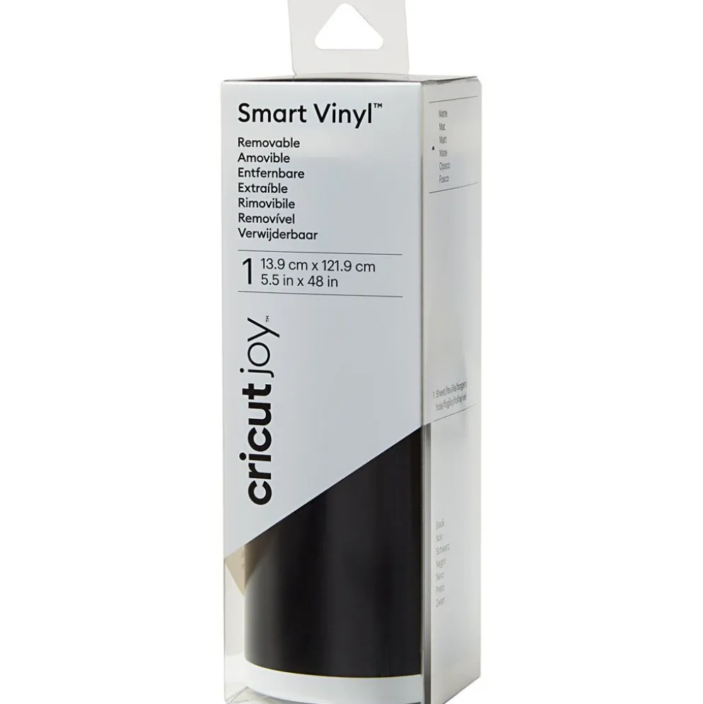 Cricut Joy Smart vinyl borttagbar, stl. 14x122 cm, matt, svart, 1 st.