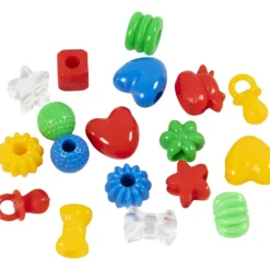 Dantoy pärlor, Dia. 5-8 mm, Hålstl. 4 mm, ca. 1580 mix., mixade färger, 700 g/ 1 förp.