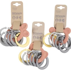 dantoy tiny Bitringar med kedja, Mjuk, Innehållet kan variera , 3 st./ 1 förp.