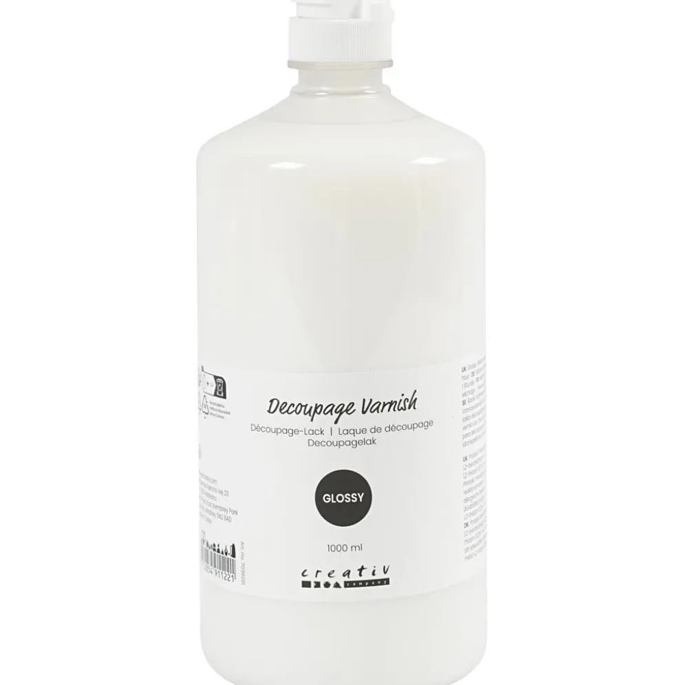 Decoupagelack, blank, 1000 ml/ 1 flaska