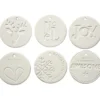 Dekorationer, stl. 7x7 cm, tjocklek 0,6 cm, vit, 24 st./ 1 förp.