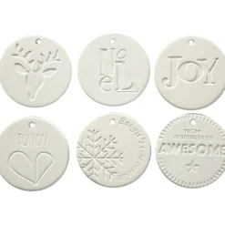 Dekorationer, stl. 7x7 cm, tjocklek 0,6 cm, vit, 24 st./ 1 förp.