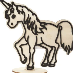 Dekorationsfigur, Enhörning, H: 19 cm, 1 st.