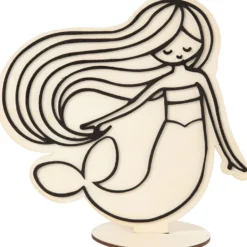 Dekorationsfigur, sjöjungfru, H: 18 cm, 1 st.