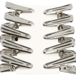 Dekorationsklämma, L: 27 mm, B: 14 mm, silver, 10 st./ 1 förp.