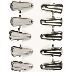 Dekorationsklämma, L: 27 mm, B: 14 mm, silver, 10 st./ 1 förp.