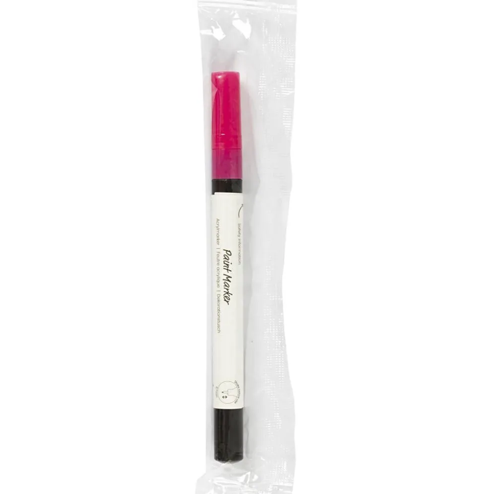 Dekorativ tuschpenna, spets 0,7 mm, extra fine, rosa, 1 st.