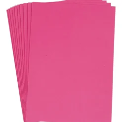 Dekorgummi, A4, ark 210x297 mm, tjocklek 2 mm, rosa, 10 ark/ 1 förp.