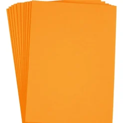 Dekorgummi, A4, ark 210x297 mm, tjocklek 2 mm, orange, 10 ark/ 1 förp.