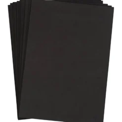 Dekorgummi, A4, ark 210x297 mm, tjocklek 2 mm, svart, 10 ark/ 1 förp.