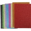 Dekorgummi, A4, ark 210x297 mm, tjocklek 2 mm, glitter, mixade färger, 10 mix. ark/ 1 förp.