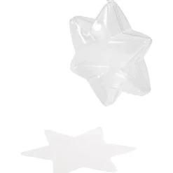 Dekostjärna, H: 10 cm, transparent, 5 st./ 1 förp.