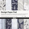 Designpapper, ark 15,2x15,2 cm, jul, 120 g, blå, grå, 50 ark/ 1 förp.