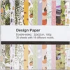 Designpapper, dubbelsidig, med tryck, 15 mönster, ark 32x32 cm, 180 g, 30 ark/ 1 förp.