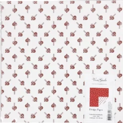 Designpapper, fläthjärtan & snöflingor, ark 30,5x30,5 cm, 180 g, 3 ark/ 1 förp.