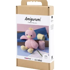 DIY Kit Amigurumi , Anka, ljusrosa, ljusgul, 1 förp.