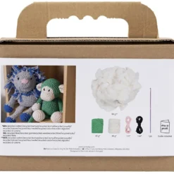 DIY Kit Amigurumi , Apa, grön, off white, 1 förp.