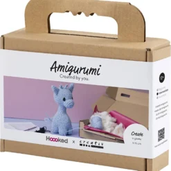 DIY Kit Amigurumi , Giraff, ljusblå, 1 förp.