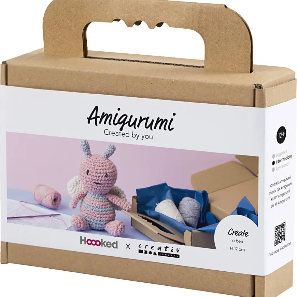 DIY Kit Amigurumi , Honeybee, pastellfärger, 1 förp.