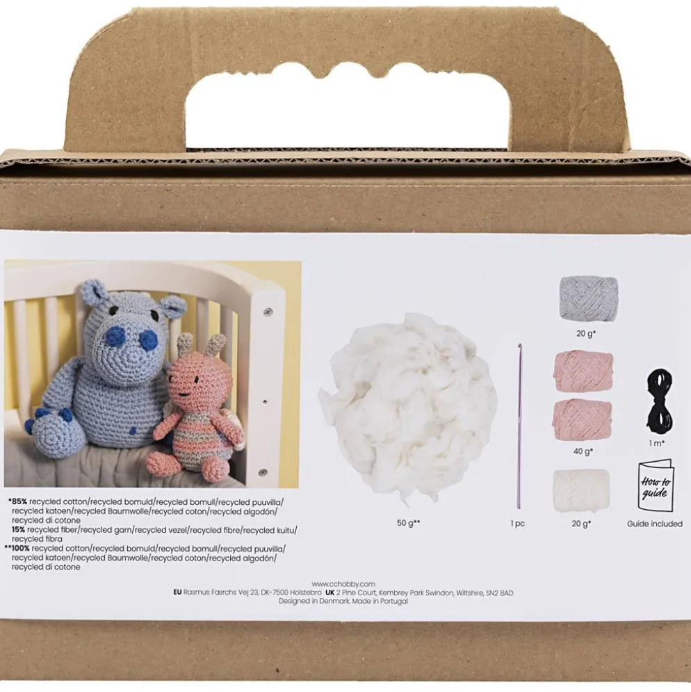 DIY Kit Amigurumi , Honeybee, pastellfärger, 1 förp.