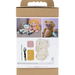 DIY Kit Amigurumi , Igelkott, ljusrosa, varm gul, 1 förp.