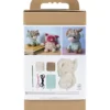 DIY Kit Amigurumi , Ko, beige, mint, 1 förp.