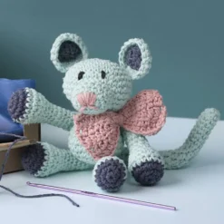 DIY Kit Amigurumi , Mus, mint, 1 förp.