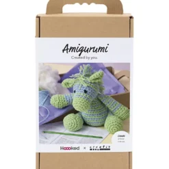 DIY Kit Amigurumi , Zebra , ljusblå, ljusgrön, 1 förp.
