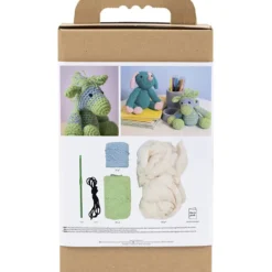 DIY Kit Amigurumi , Zebra , ljusblå, ljusgrön, 1 förp.