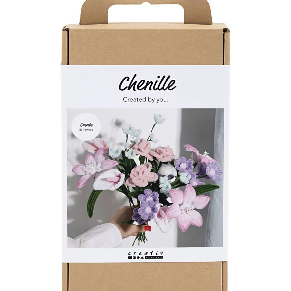 DIY Kit Blommor av Piprensare, Blommor, pastellfärger, 1 förp.