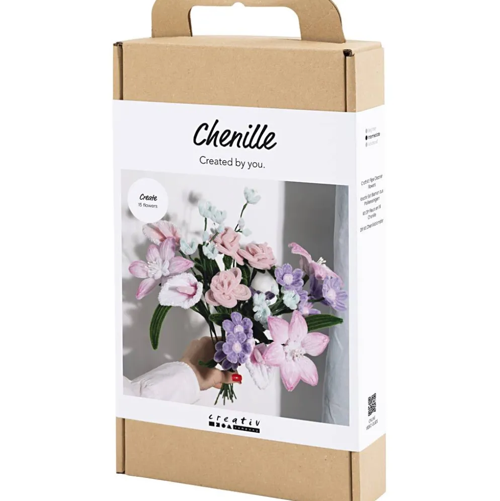 DIY Kit Blommor av Piprensare, Blommor, pastellfärger, 1 förp.