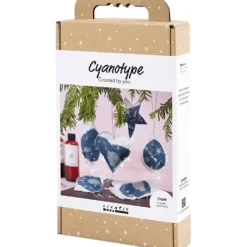 DIY Kit Cyanotypi, Julpynt, blå, silver, 1 förp.