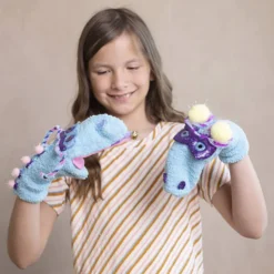 DIY Kit Dekoration, Sock Monster, mixade färger, 1 förp.