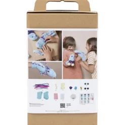 DIY Kit Dekoration, Sock Monster, mixade färger, 1 förp.