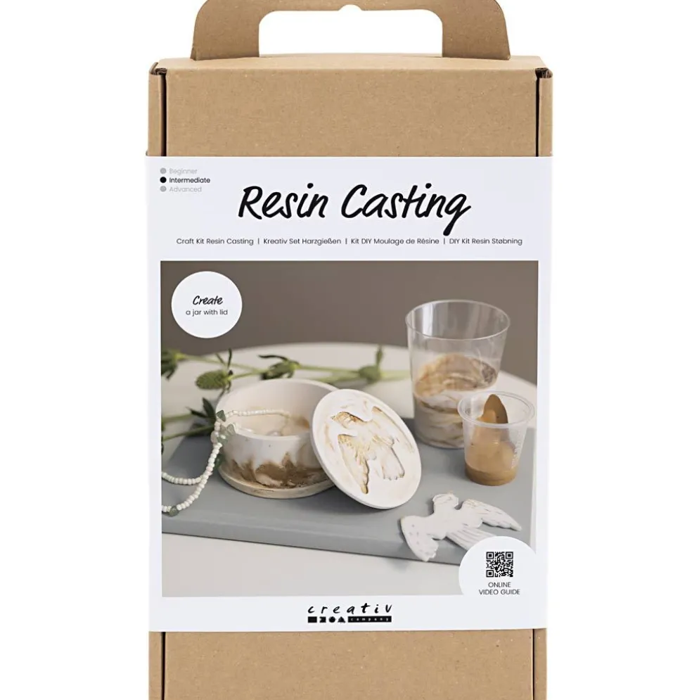 DIY Kit Gjutharts, Burk med lock, beige, off white, 1 förp.